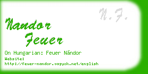 nandor feuer business card
