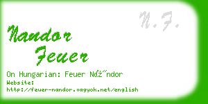 nandor feuer business card